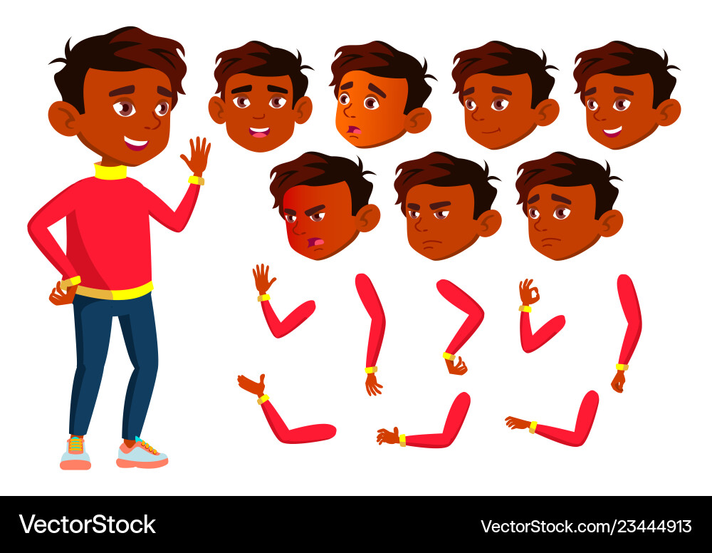 Smiling Indian Boy Vector Image