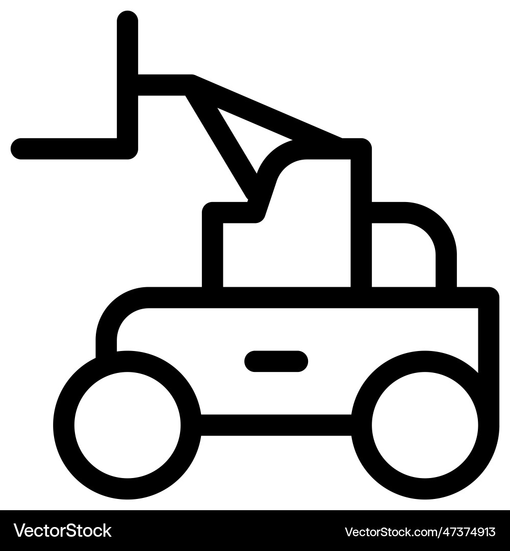 Telehandler multi-purpose machine to lift move vector image