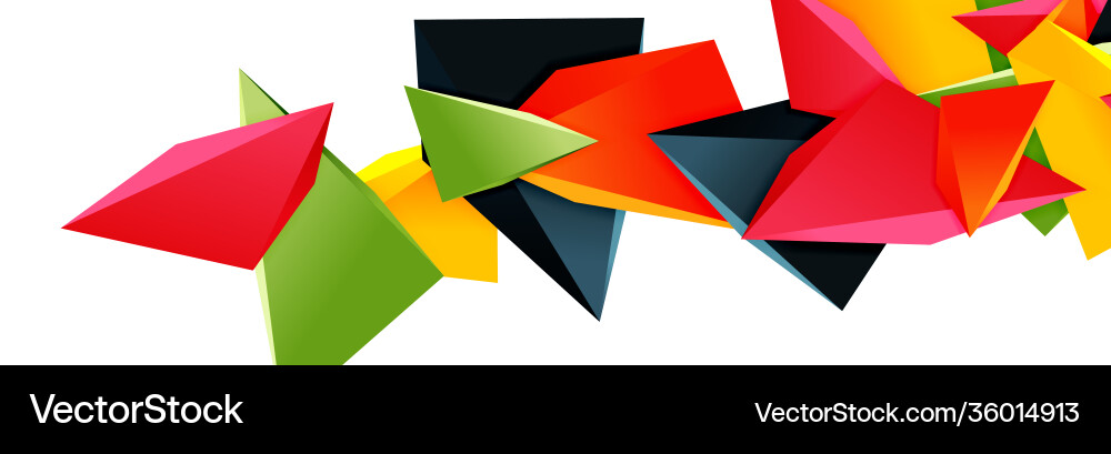 Triangle mosaic abstract background 3d triangular Vector Image