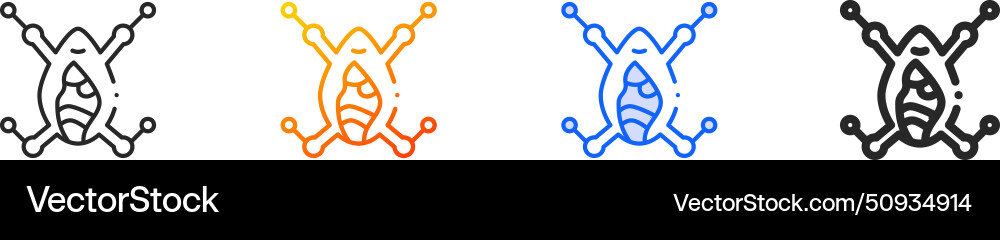 Biology iconthin linear gradient blue stroke Vector Image