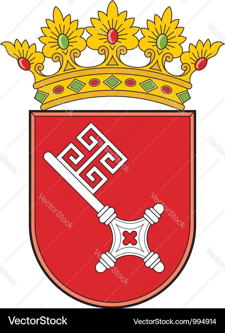 Bremen coat of arms Royalty Free Vector Image - VectorStock