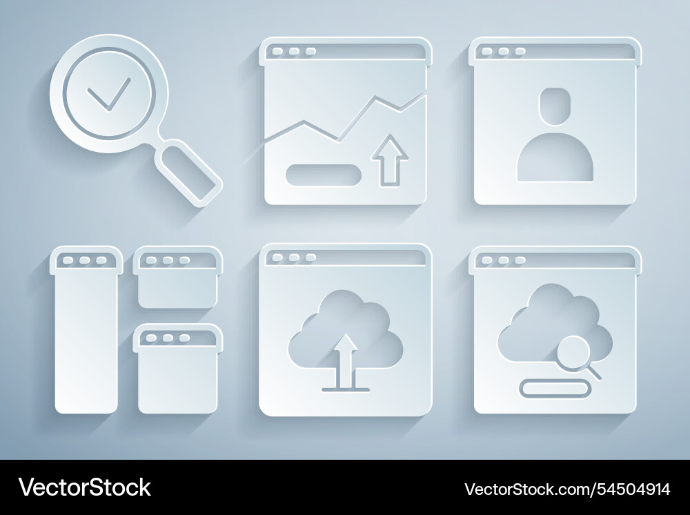 Cloud-Upload erstellen Konto-Bildschirm Browser Cloud-Upload erstellen Konto-Bildschirm Browser vektorbild