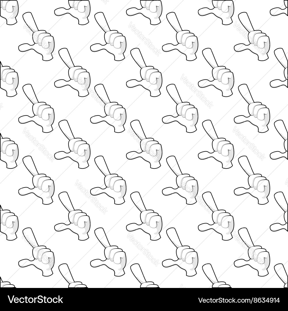Comics hand pattern seamless Vector Image