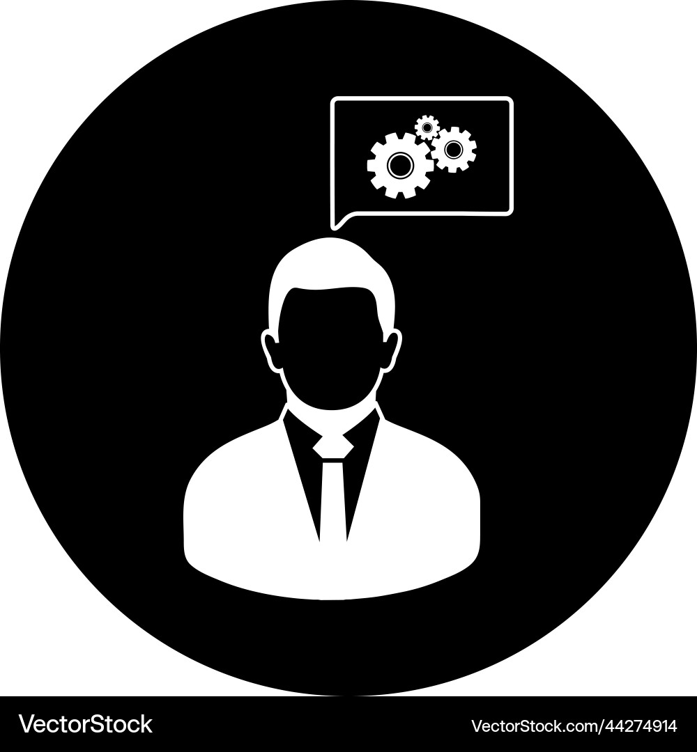 Creative service icon rounded button style eps vector image