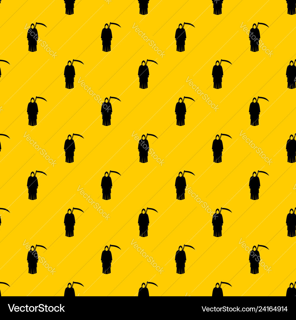 Death with scythe pattern Death with scythe pattern vector image
