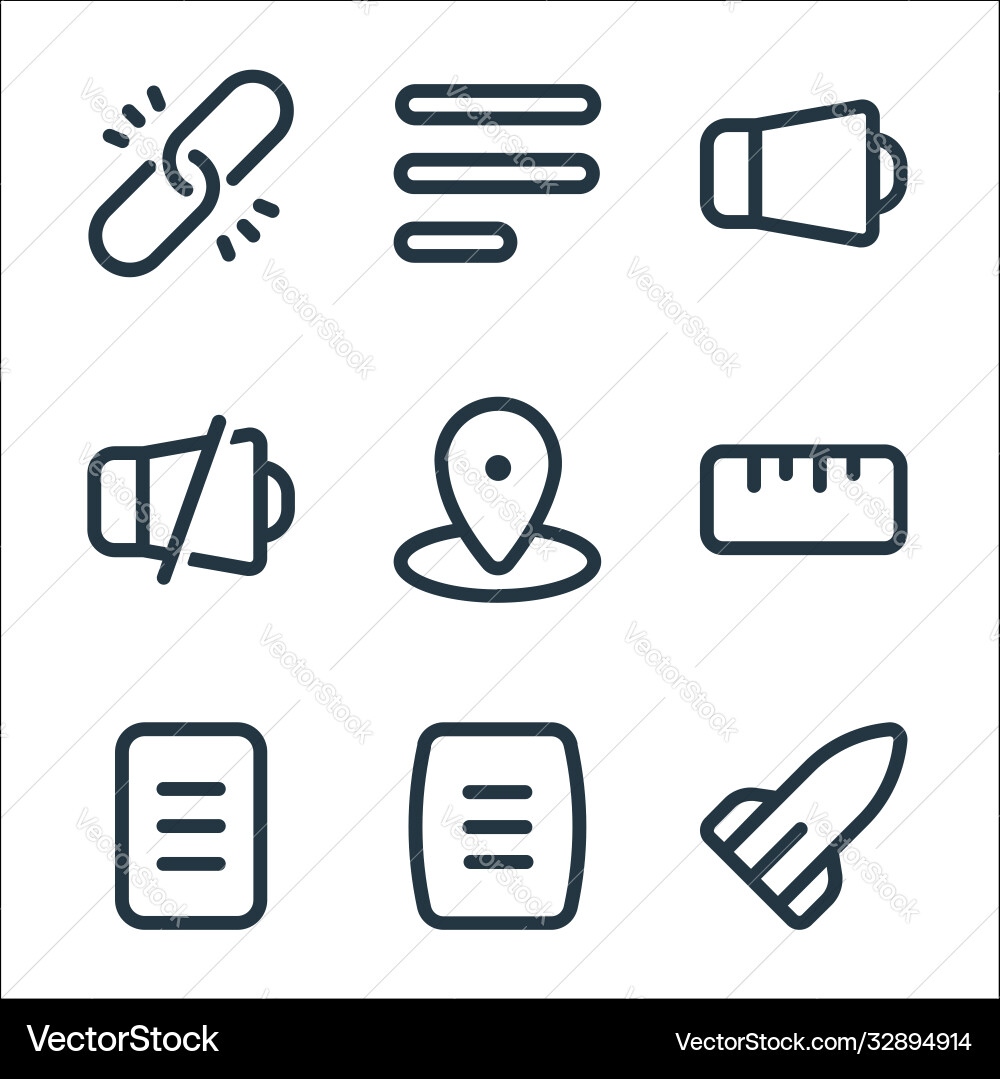 Device line icons linear set quality Device line icons linear set quality vector image
