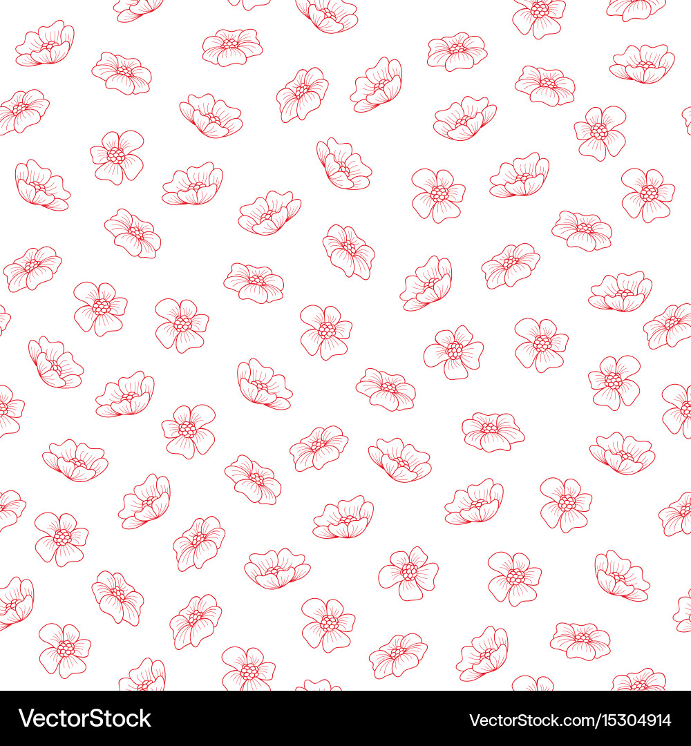 Flower seamless background – Royalty-Free Vector | VectorStock