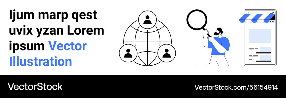 Global connection network user profile search Global connection network user profile search Vector Image