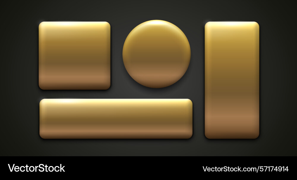 Golden frame label event bar button signboard Golden frame label event bar button signboard vector image