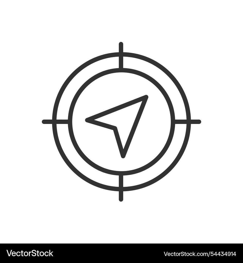 Gps target icon in line design Gps target icon in line design vector image