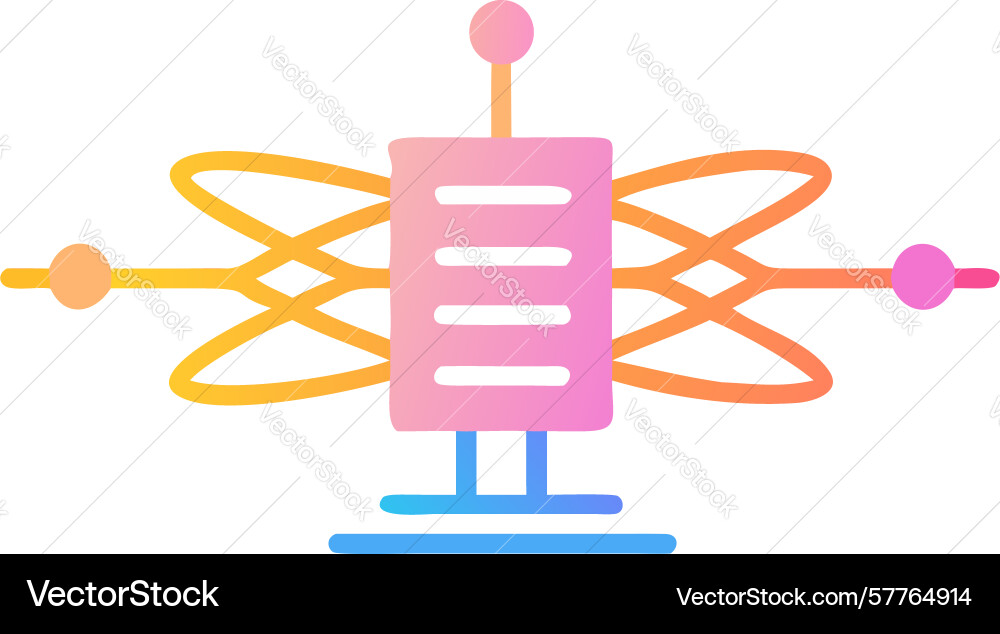 Linear abstract network structure for data flow vector image