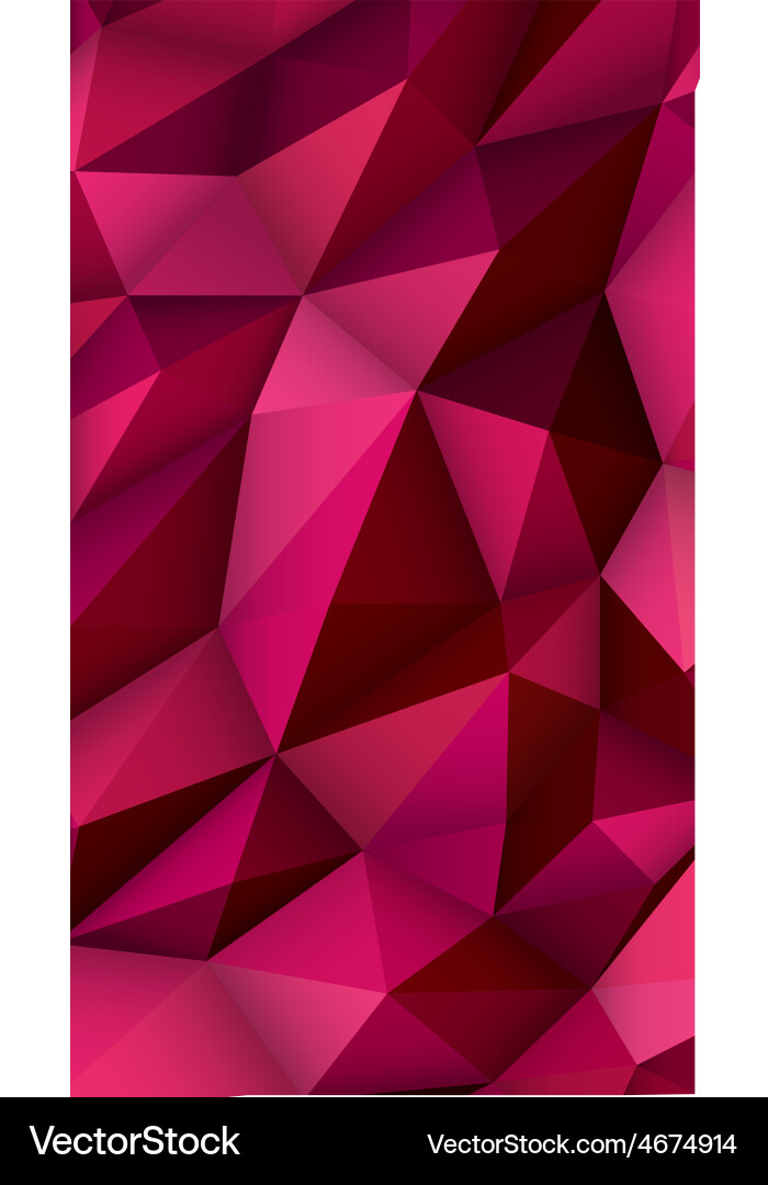Low poly modern display triangle abstract vector image