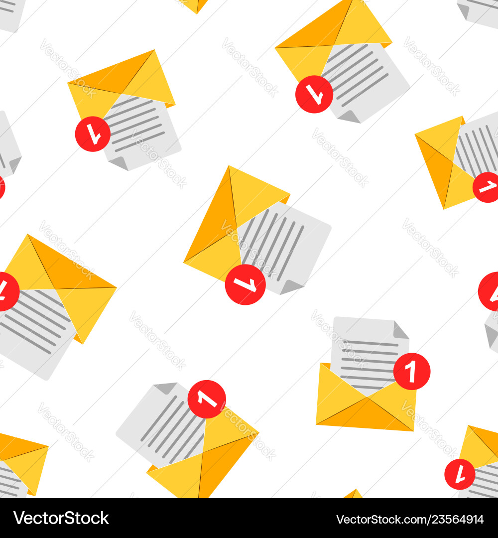 Mail envelope icon seamless pattern background vector image