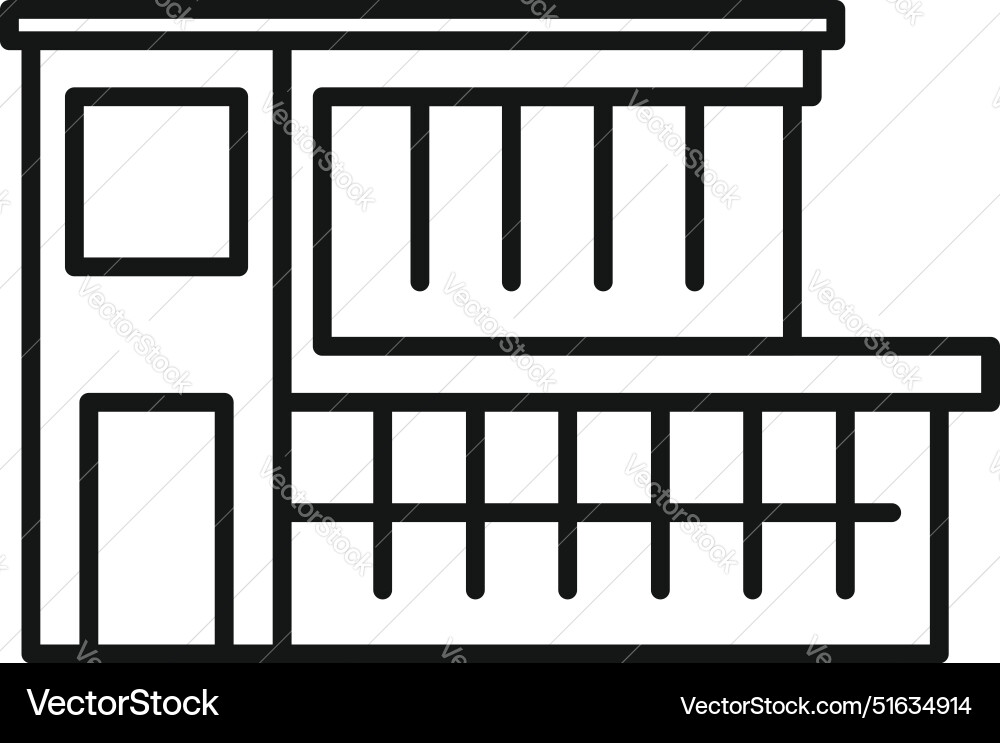 Modern building with large windows is representing Modern building with large windows is representing vector image