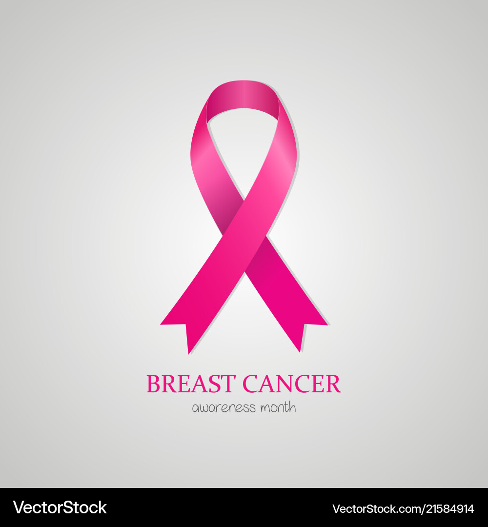 Pink Breast Cancer Ribbon - Support vector image