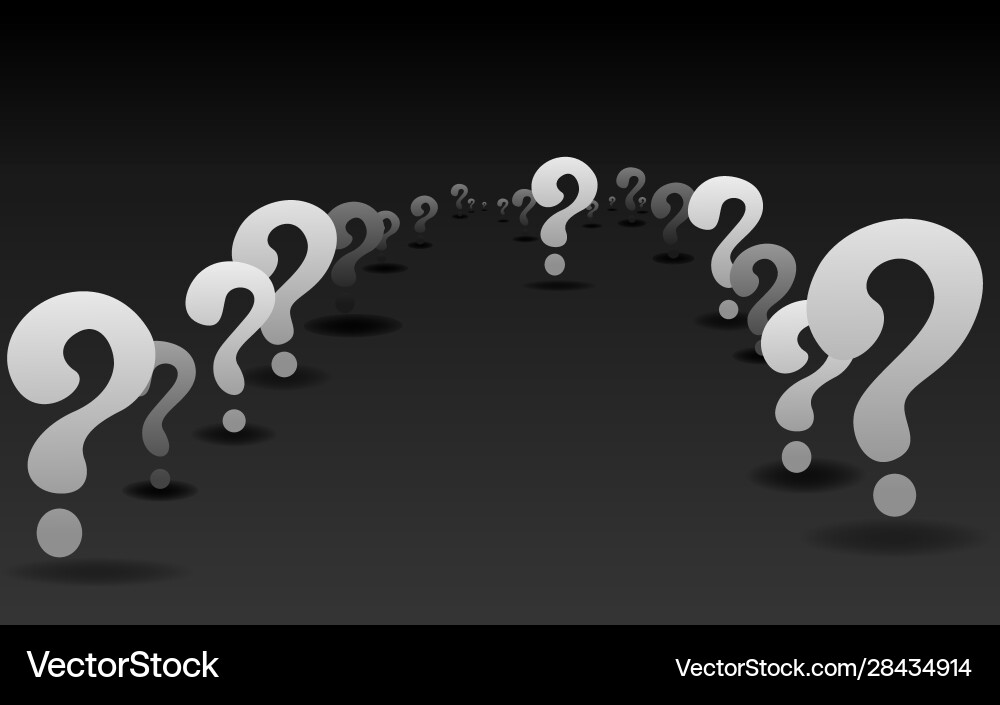Question signs when word faq help problem solve Vector Image