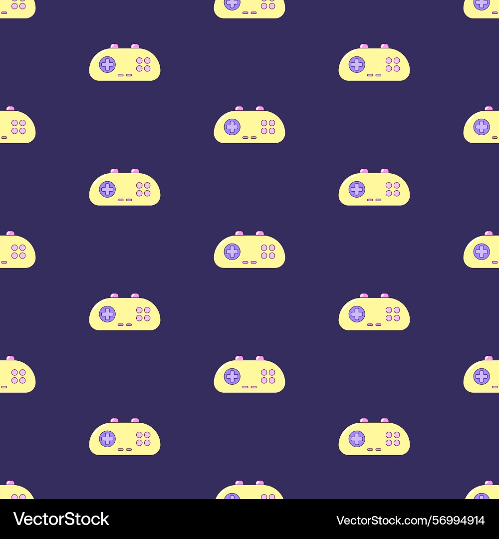 Seamless pattern with audio cassette and gamepad Seamless pattern with audio cassette and gamepad vector image