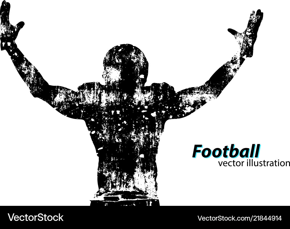 Silhouette eines Fußballspielers Rugby Amerikanisch Silhouette eines Fußballspielers Rugby Amerikanisch vektorbild