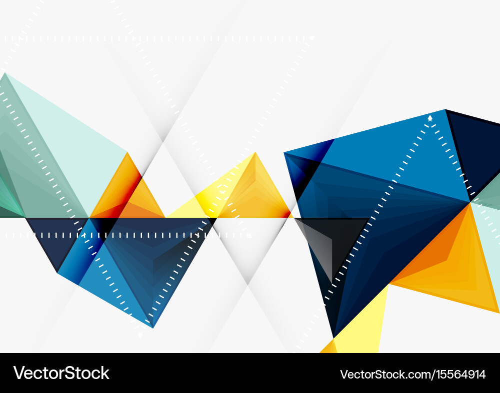 Triangular low poly a4 size geometric Vector Image