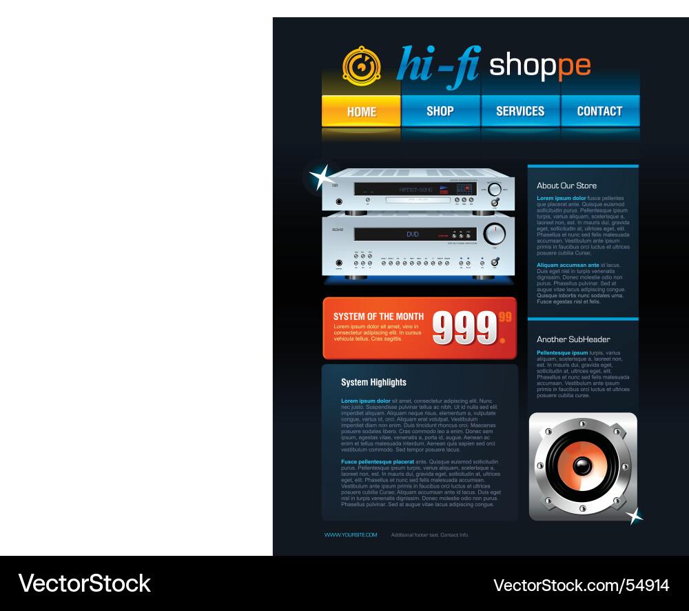 Web template Royalty Free Vector Image - VectorStock