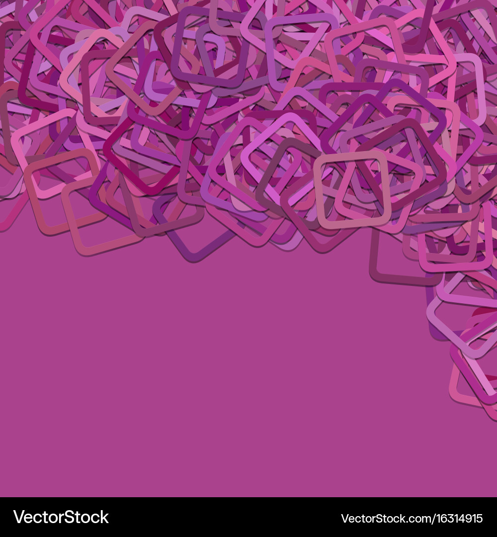 Abstract background from rounded square frames vector image