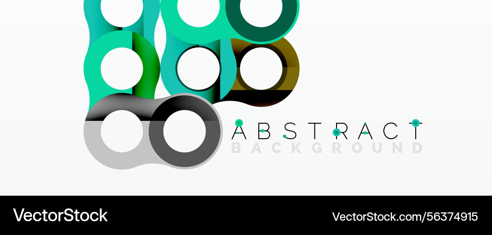 Abstract circles overlap creating modern design Vector Image