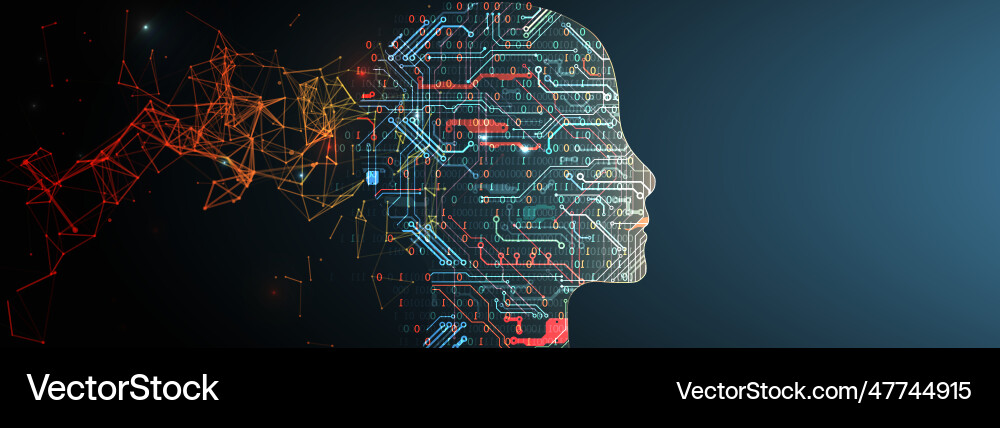 Artificial Intelligence Neural Network vector image