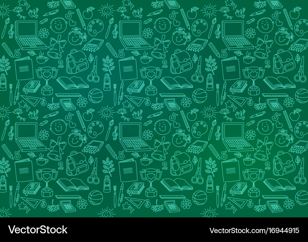 Back to School Seamless Pattern vector image