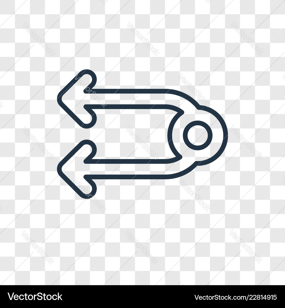 Cycle concept linear icon isolated on transparent Cycle concept linear icon isolated on transparent vector image