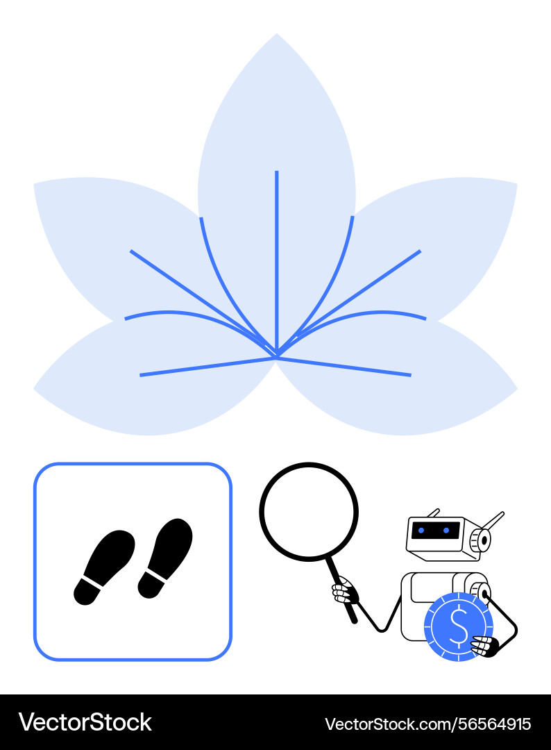 Digital automation and analytics with nature Digital automation and analytics with nature vector image