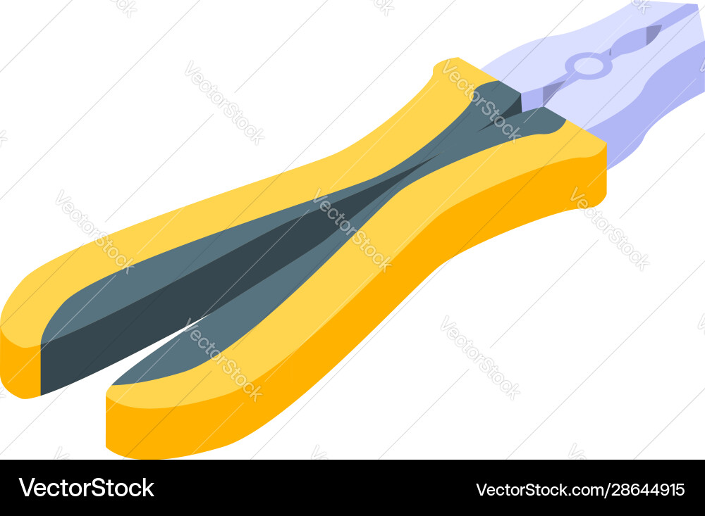 Electrician pliers icon isometric style Electrician pliers icon isometric style vector image