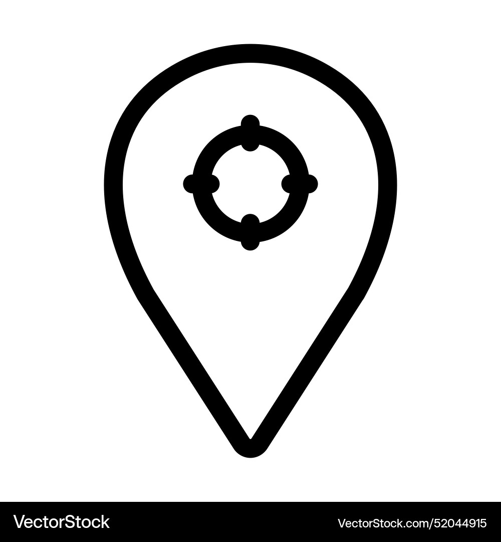 Geo targeting icon design in filled and outlined vector image