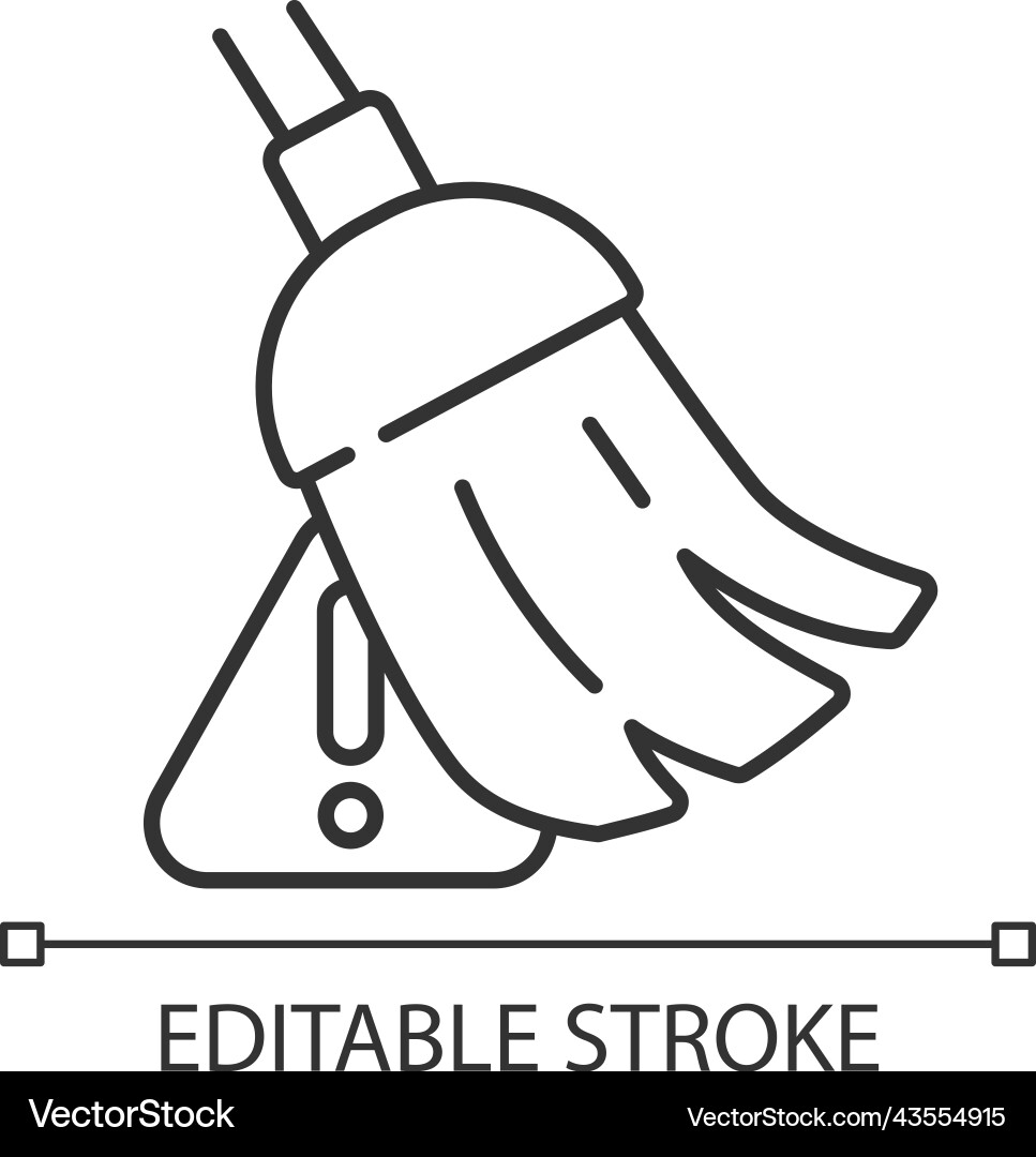 Removing mistakes tool linear icon Removing mistakes tool linear icon vector image