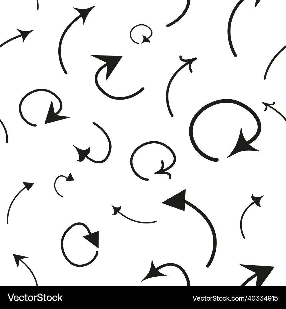 Seamless arrow pattern with round arrows Vector Image