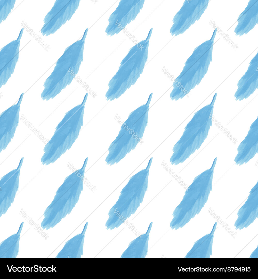 Seamless pattern with feather Vector Image