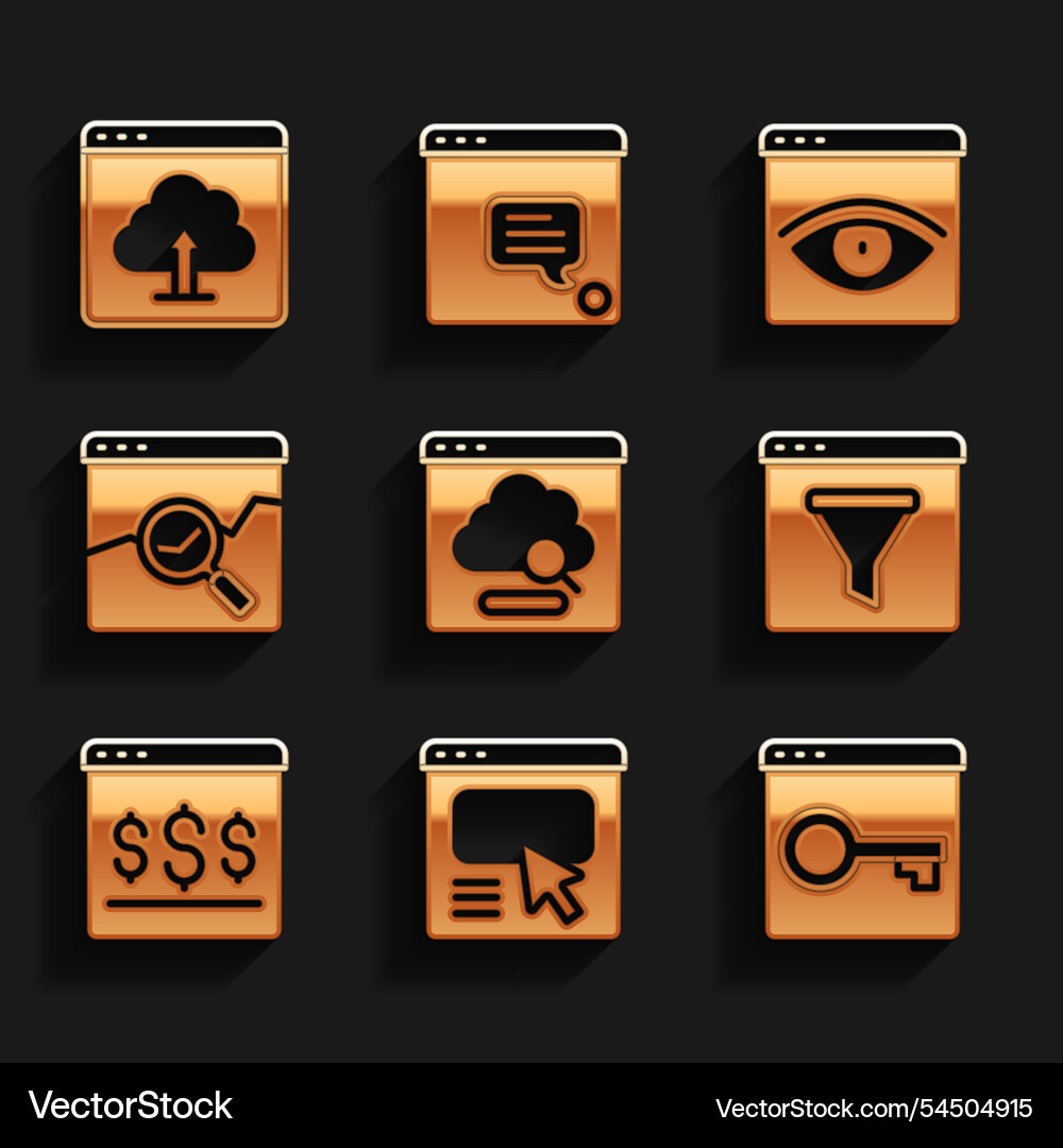 Set cloud technology data transfer ui or ux Vector Image