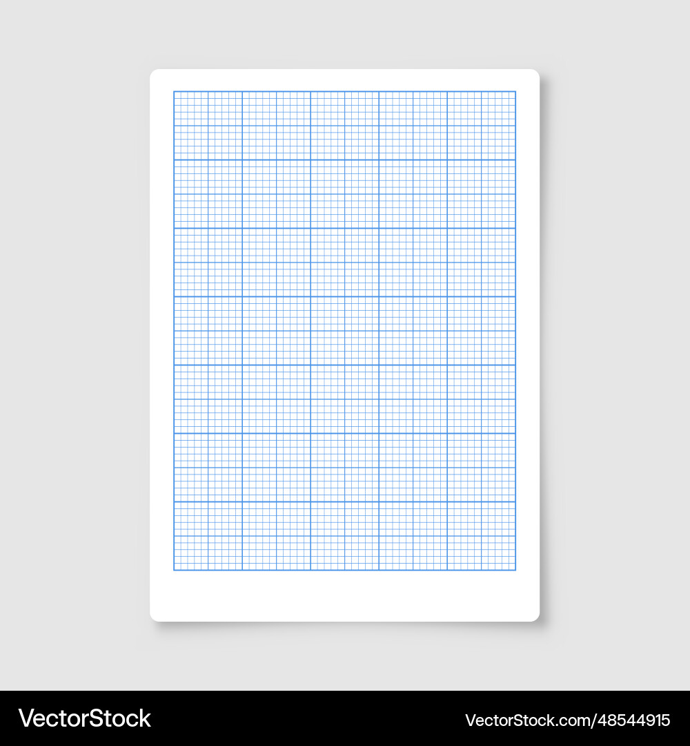 Sheet of graph paper with grid millimeter Sheet of graph paper with grid millimeter Vector Image