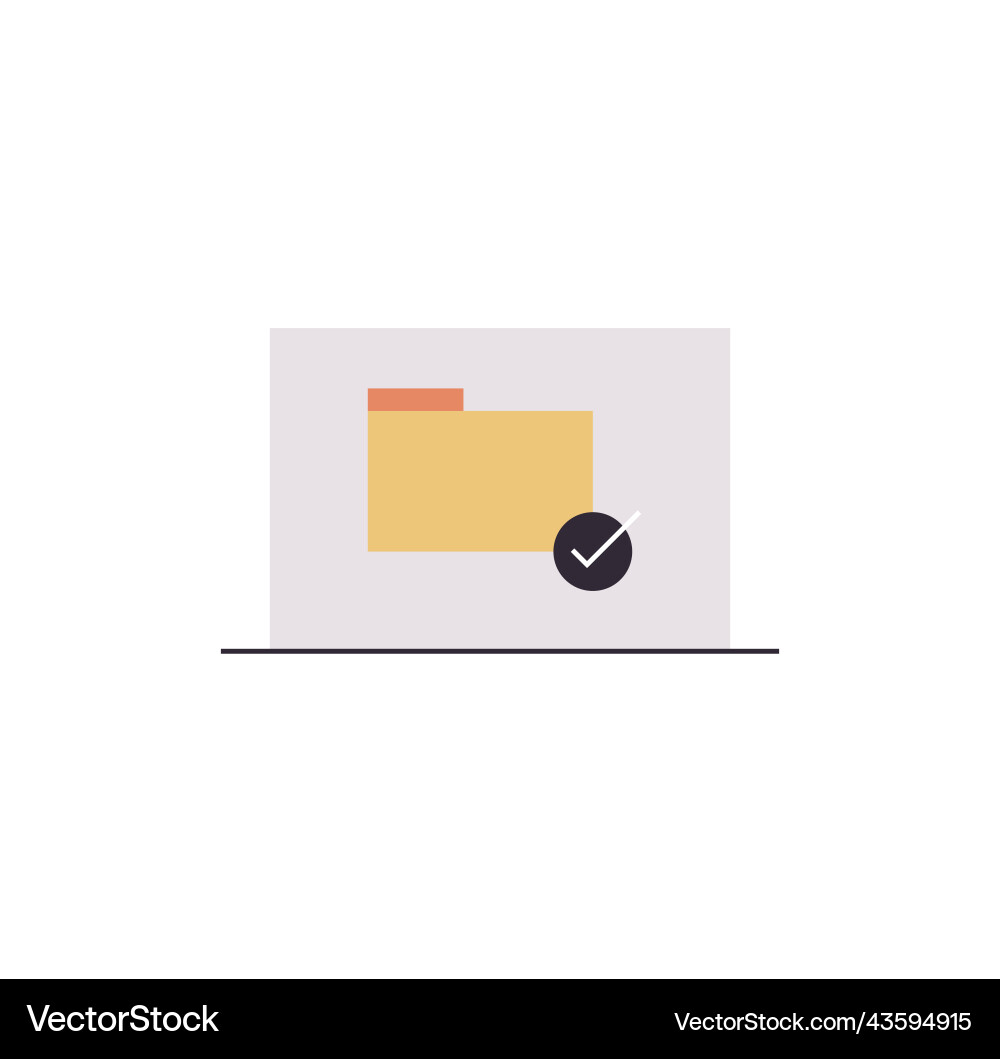 Simple approve related icon and accepted elements vector image