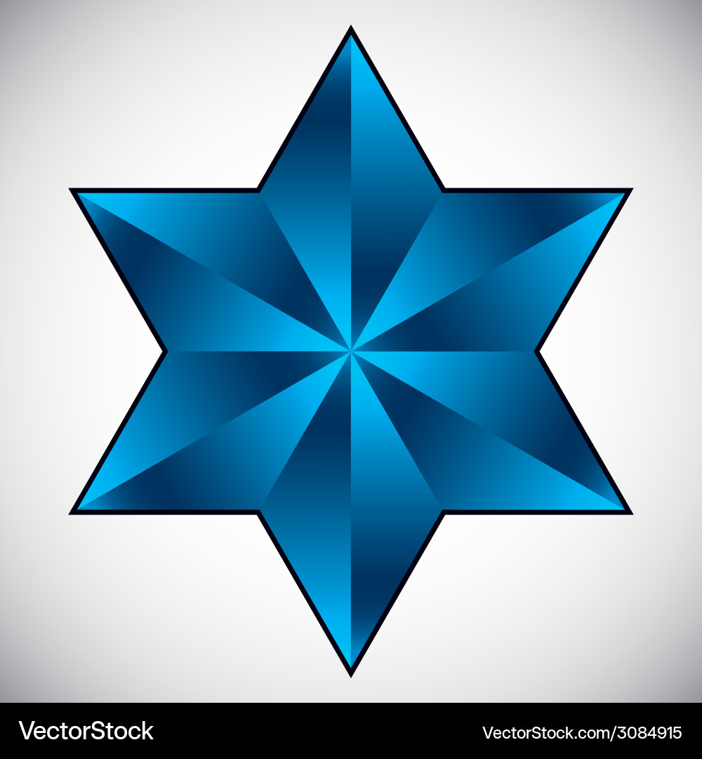 Six Point Star Symbol Vector Image