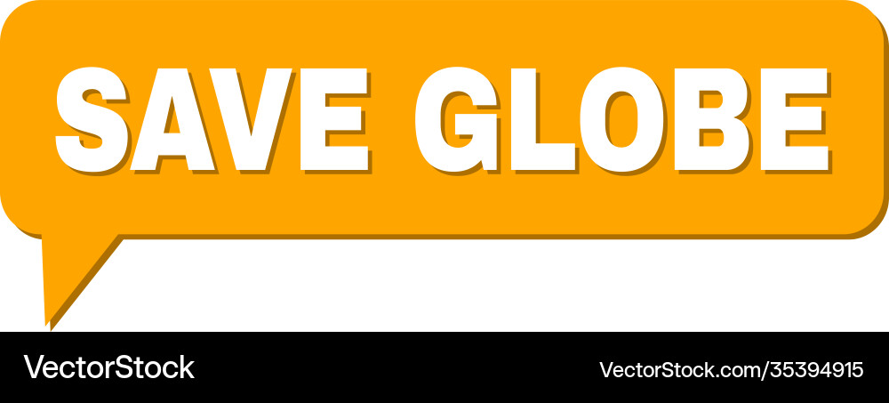 Speech save globe colored bubble message Speech save globe colored bubble message vector image