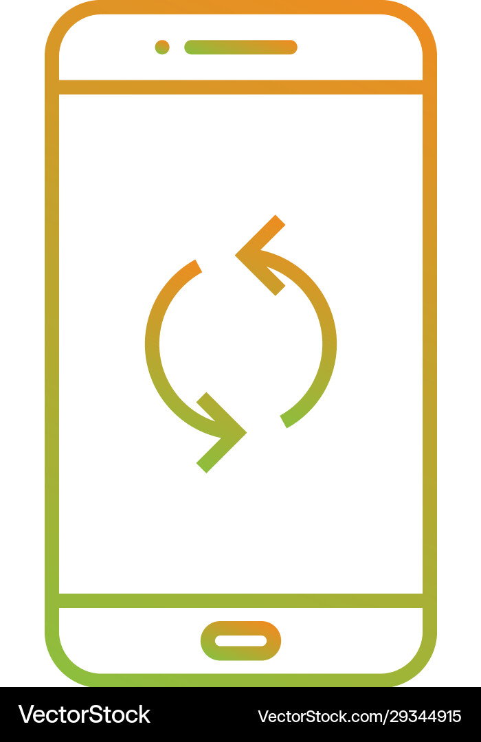 Unique synchronize line icon Vector Image