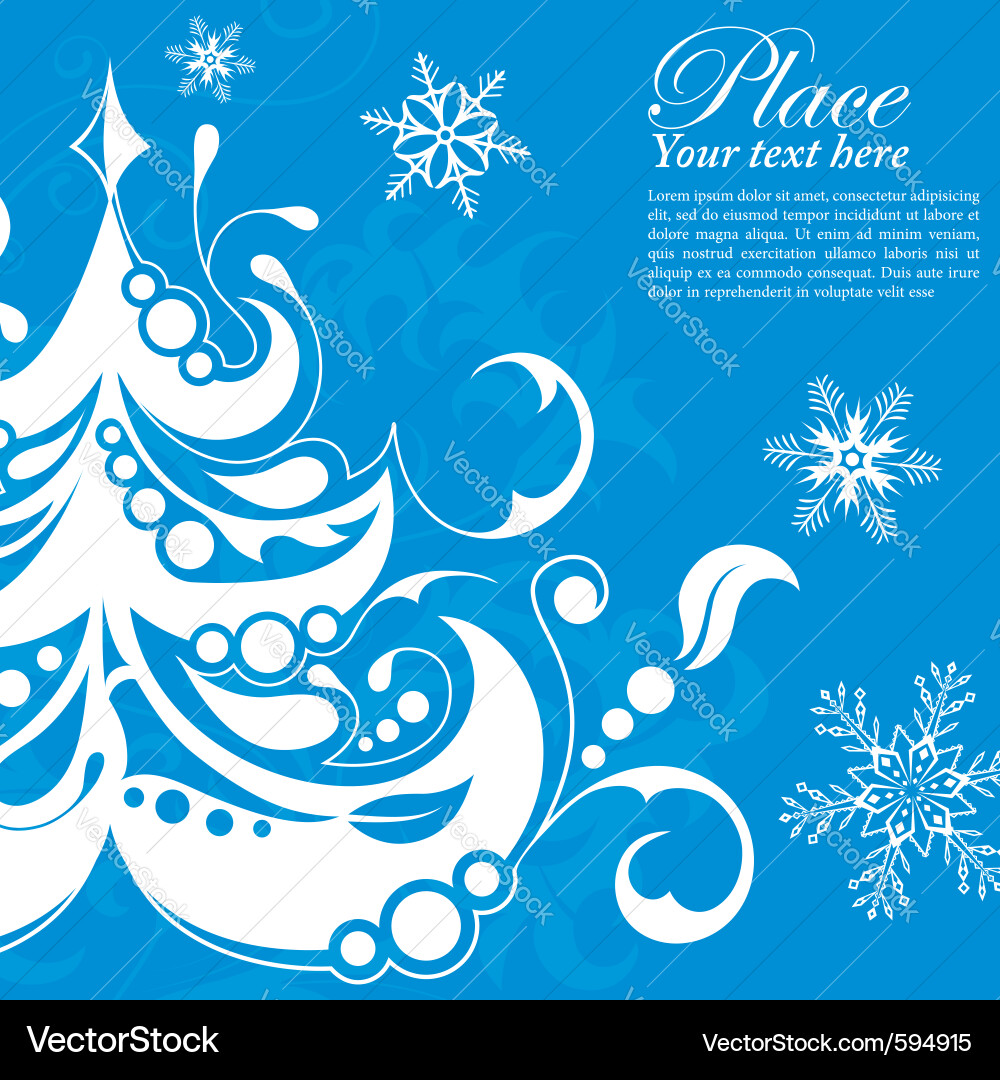 Winter Snowflake Frame Vector Image