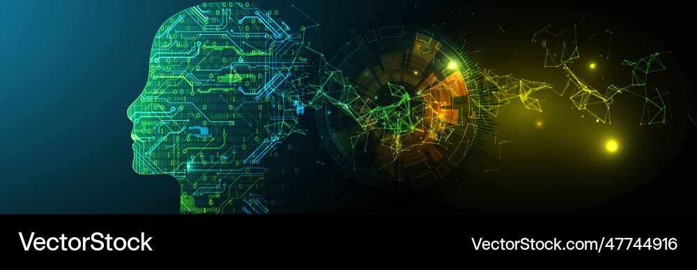 Artificial Intelligence Neural Network vector image