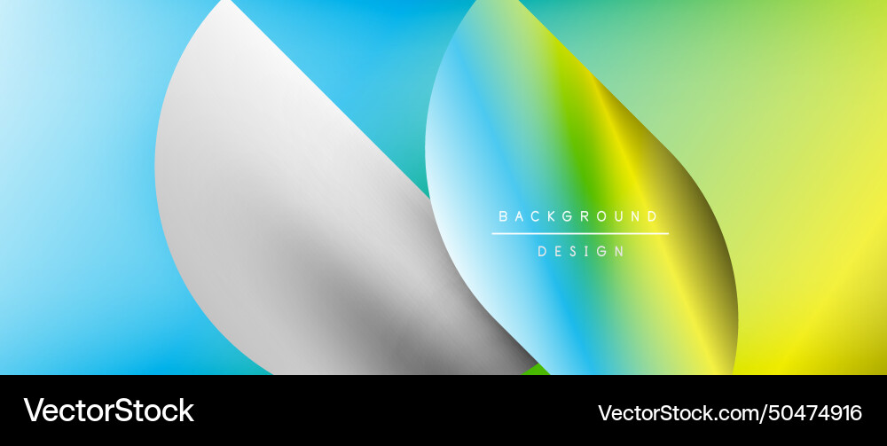 Bright color circle and round element minimal Vector Image