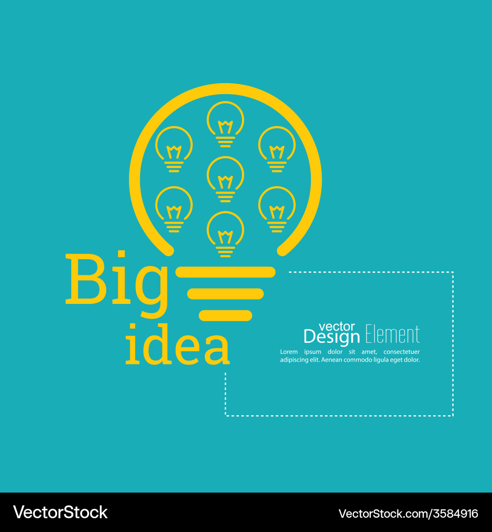Bulb light idea Royalty Free Vector Image - VectorStock