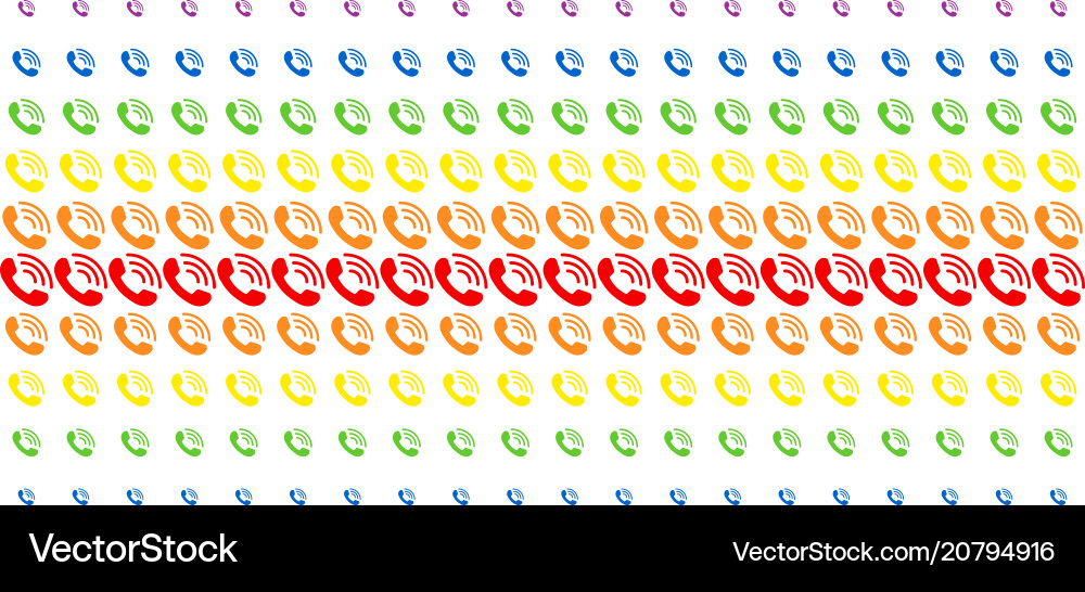 Call ring shape halftone spectral pattern vector image