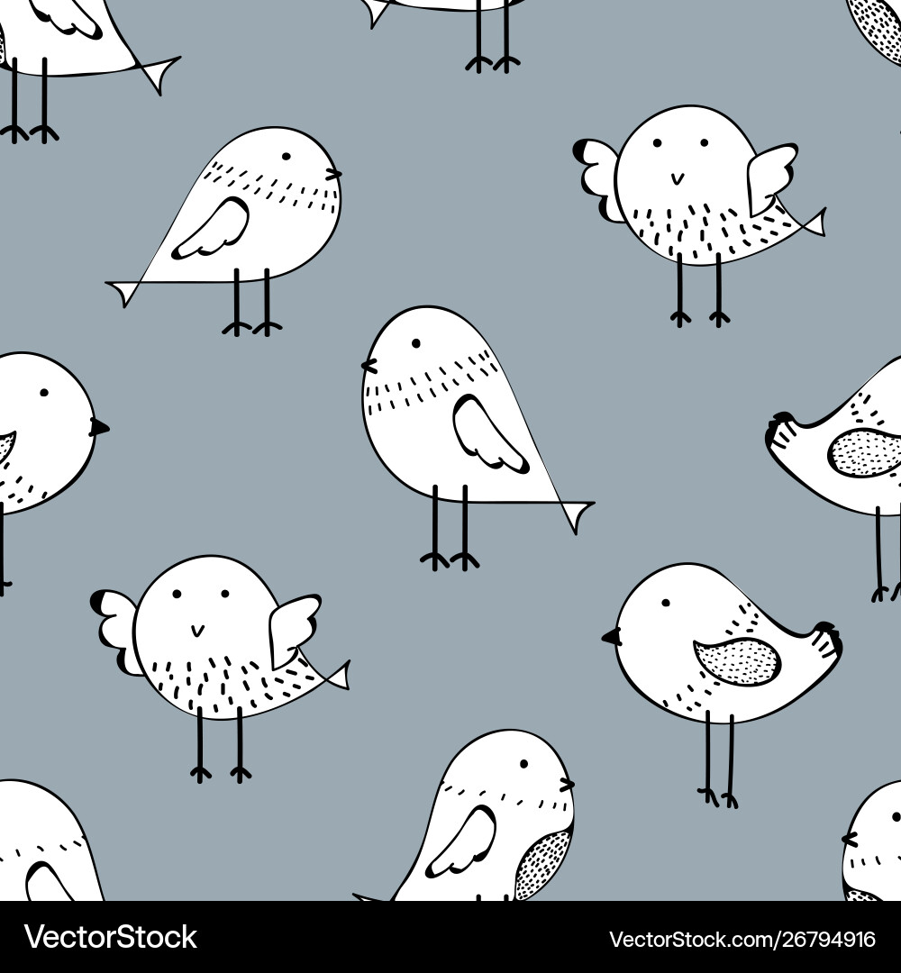 Charming Bird Pattern vector image