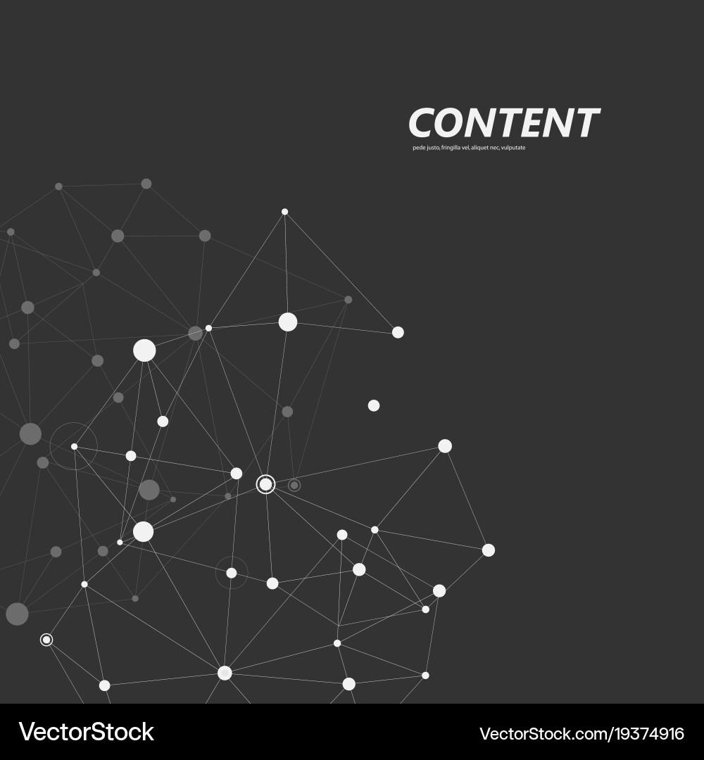 Connection white dots and lines science background Connection white dots and lines science background vector image