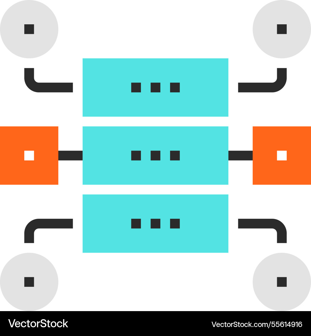 Data structure flat line web icon concept Data structure flat line web icon concept vector image