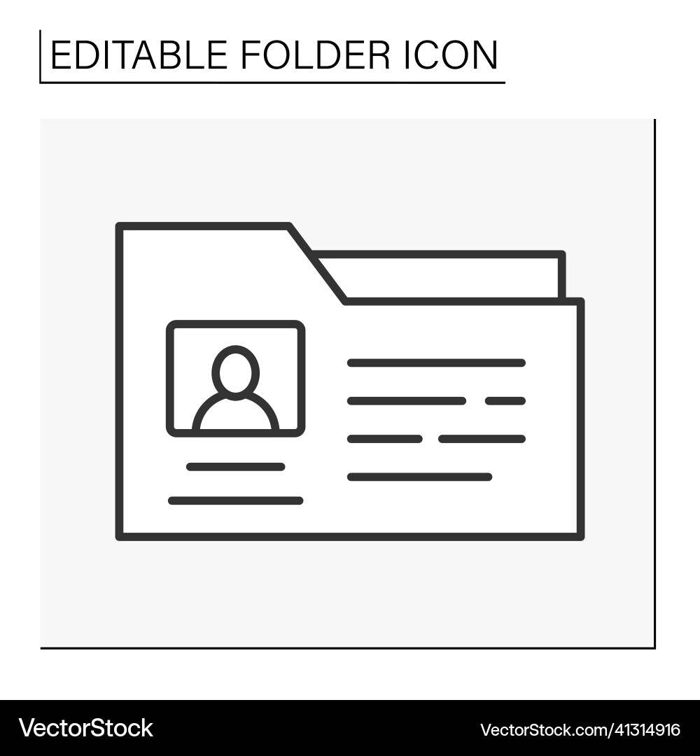 Document case line icon Document case line icon vector image